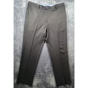 Peter Millar Mens 38x32 Wicking Dress Pants Polyester Gray Flat Front